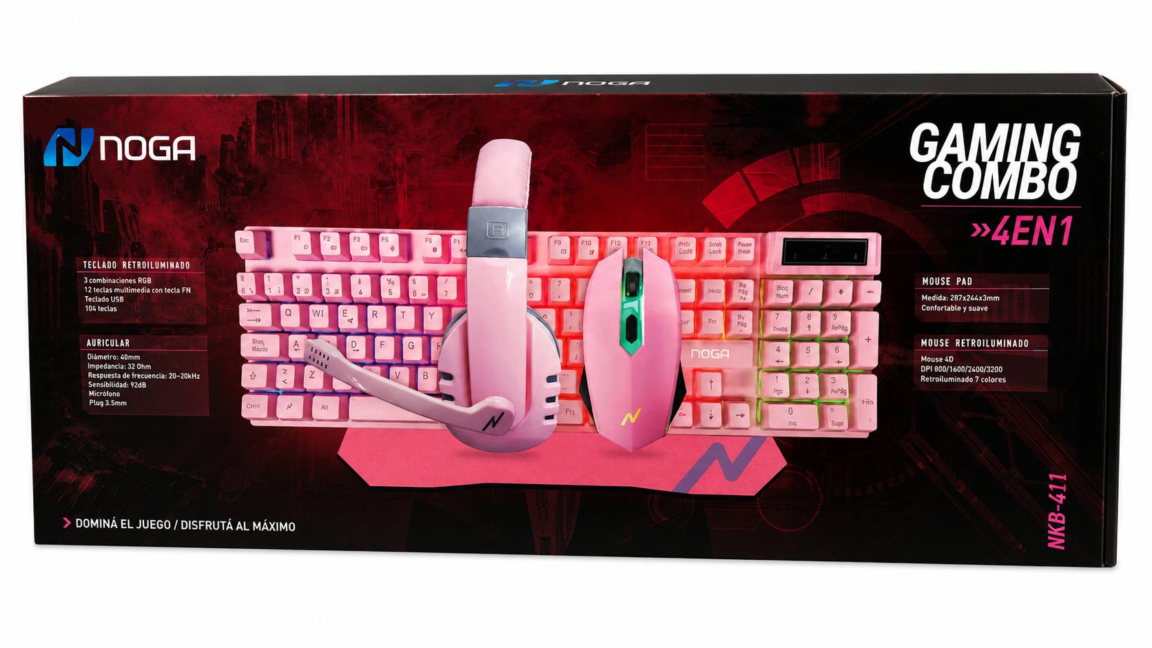 Combo Gamer Noga 4 en 1